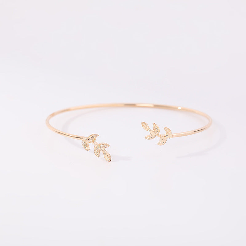 Charming Durable Attractive Leaf Open Fashion Bracelets