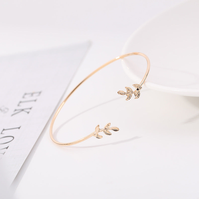 Charming Durable Attractive Leaf Open Fashion Bracelets