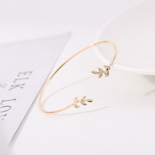 Charming Durable Attractive Leaf Open Fashion Bracelets