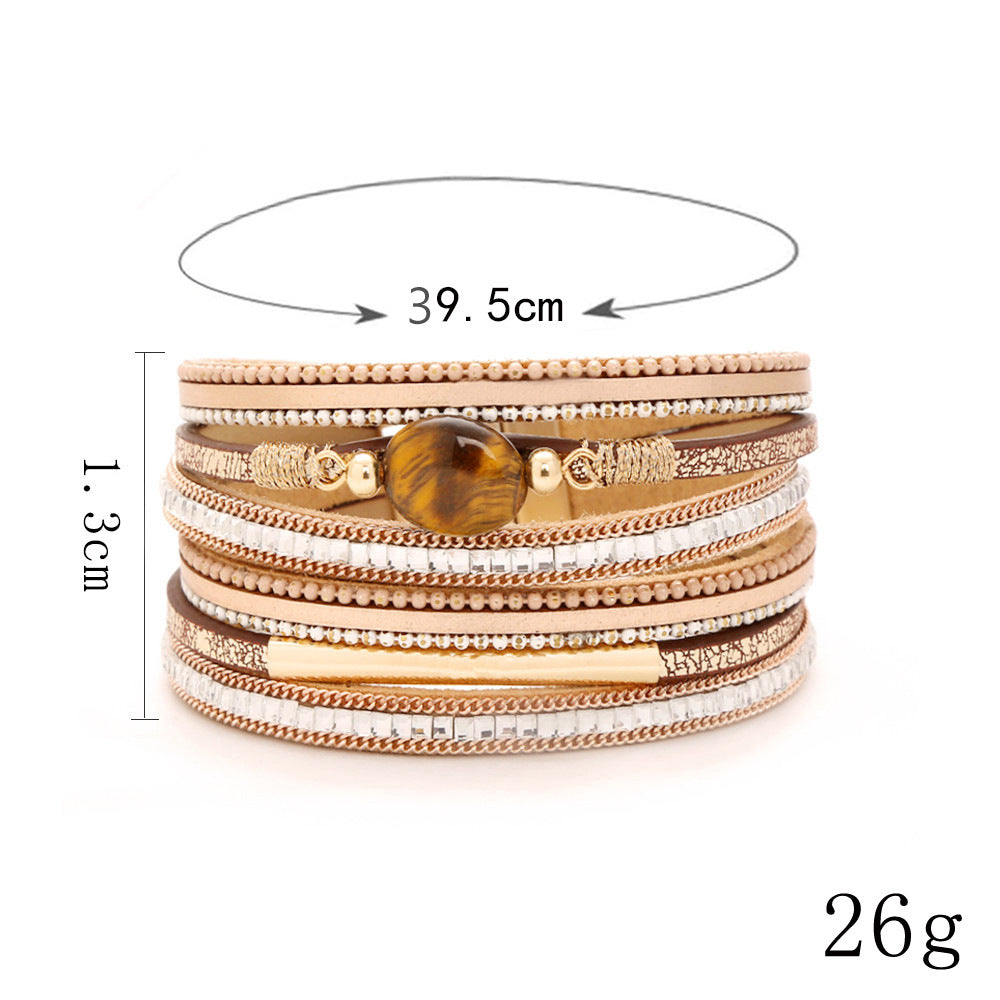 Women's Magnetic Buckle Natural Tigereye Creative Fashion Bracelets