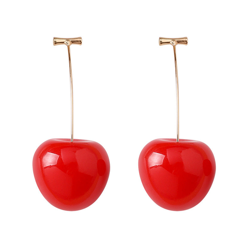 Women's Popular Fashion Sweet Red Fruit Korean Earrings