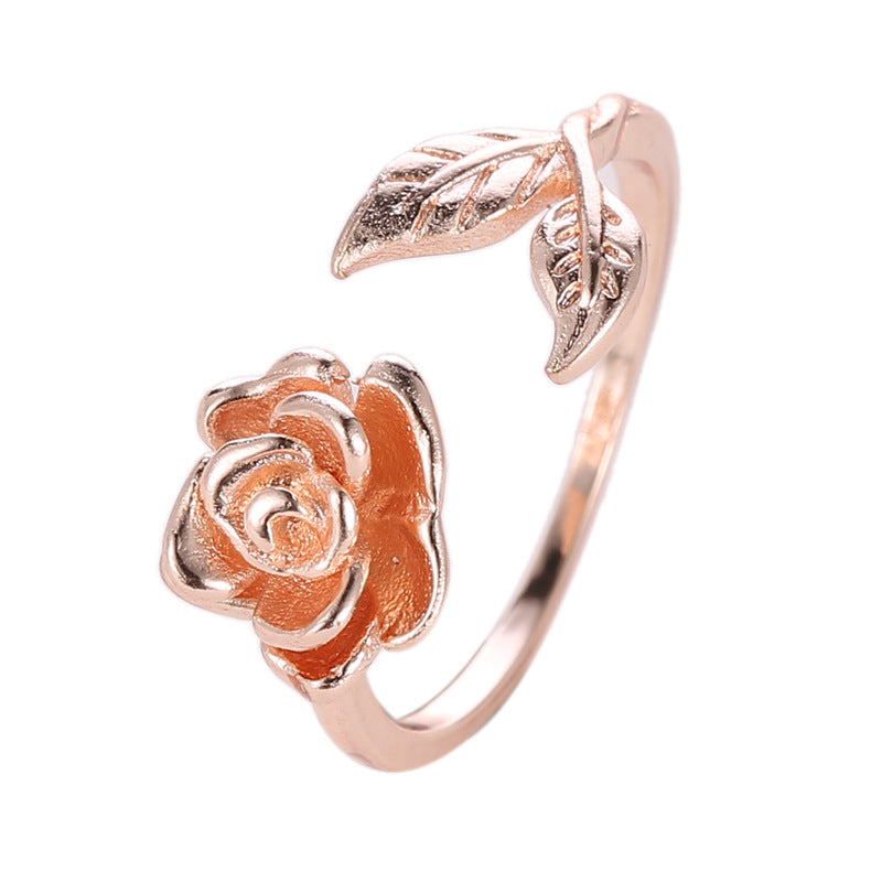 Women's Rose Personalized Hand Jewelry Valentine's Day Rings