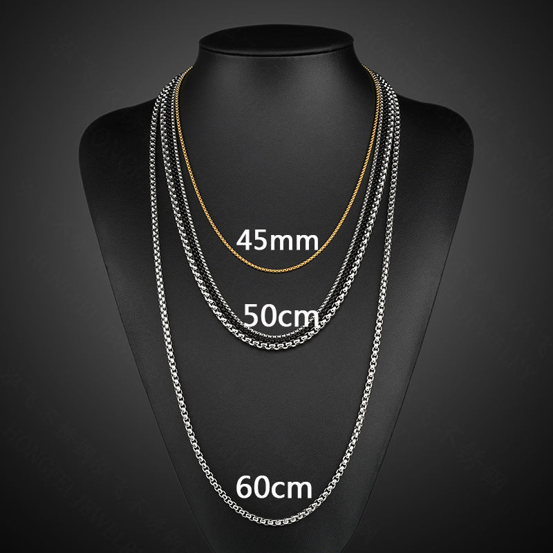 Men's Steel Hip Hop Style Pearl Accessories Necklaces