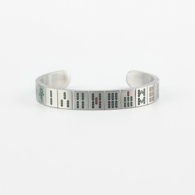 Women's & Men's Creative Titanium Steel Open-end Fashion Personality Bracelet