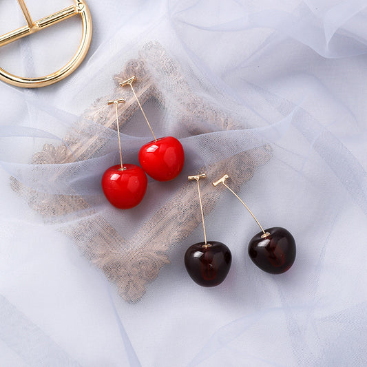 Women's Popular Fashion Sweet Red Fruit Korean Earrings