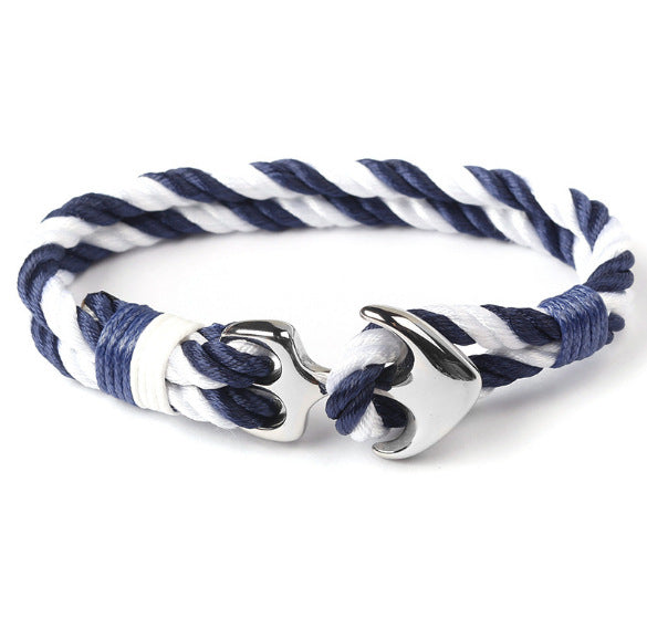 Stainless Steel Titanium Anchor Chain Nylon Bracelets