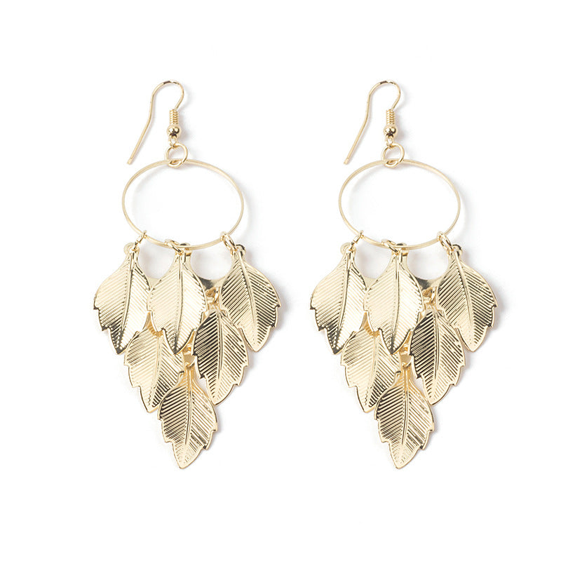 High Profile And Generous Long Hollow Earrings