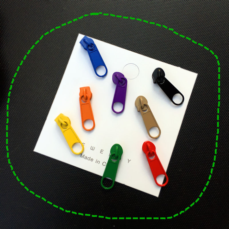 Women's Cute Summer Colorful Zipper Buckle Personalized Earrings