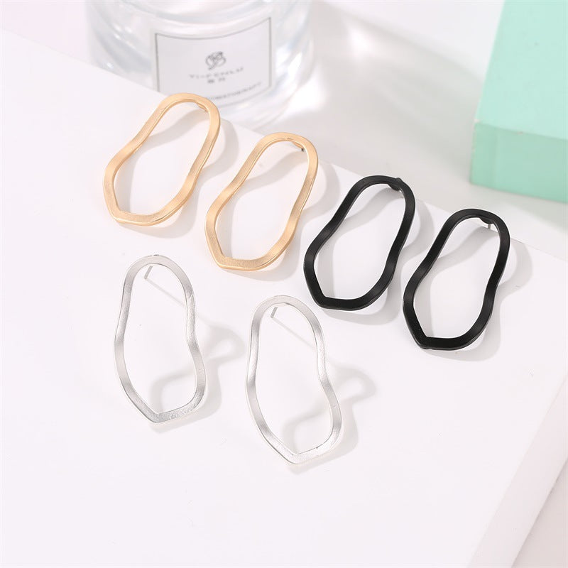 Geometric Irregular Fashion Dignified Hollow Twisted Earrings