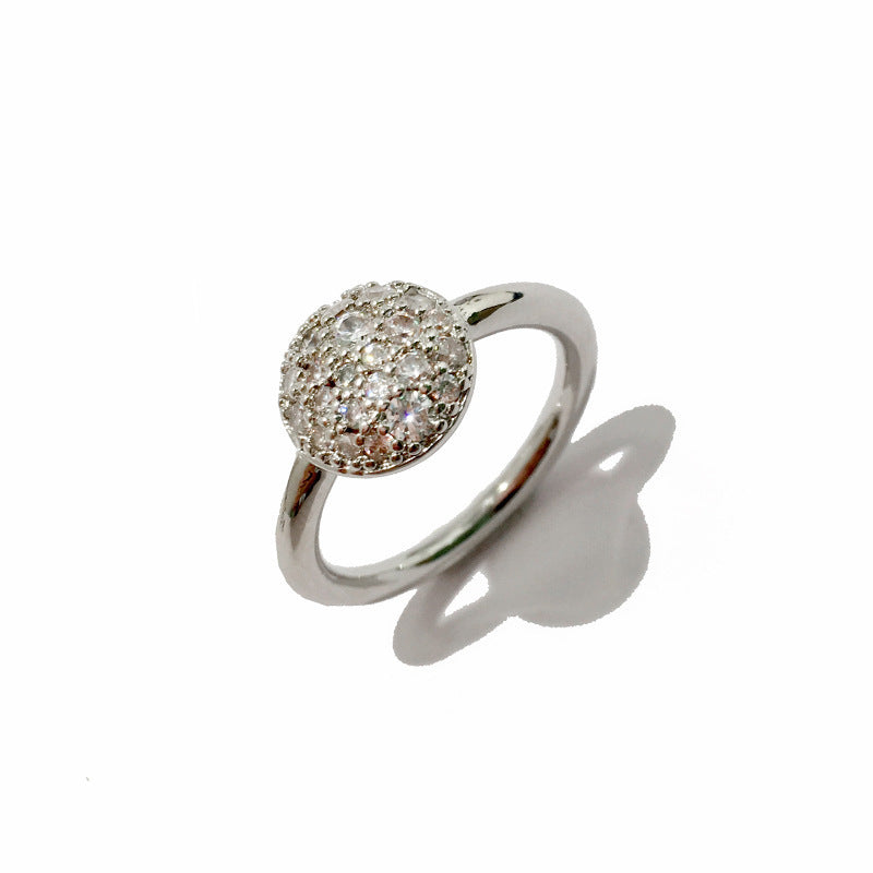 Gorgeous Color Small Mushroom Round Colorful Crystals Female Rings