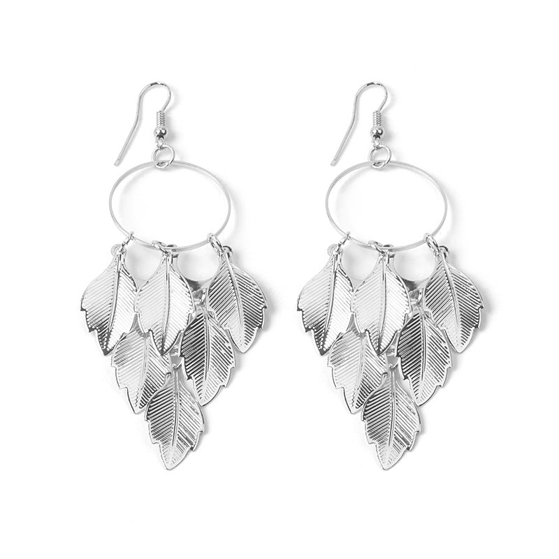 High Profile And Generous Long Hollow Earrings