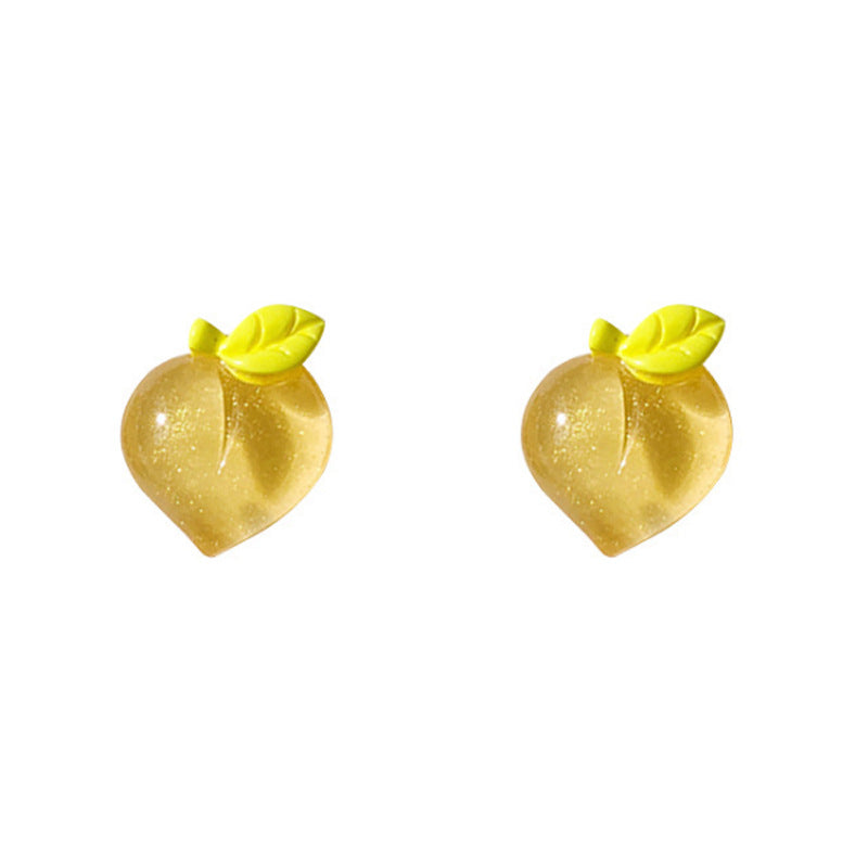 Women's Fresh Yellow Series Pearl Tassel Beautiful Flowers Earrings