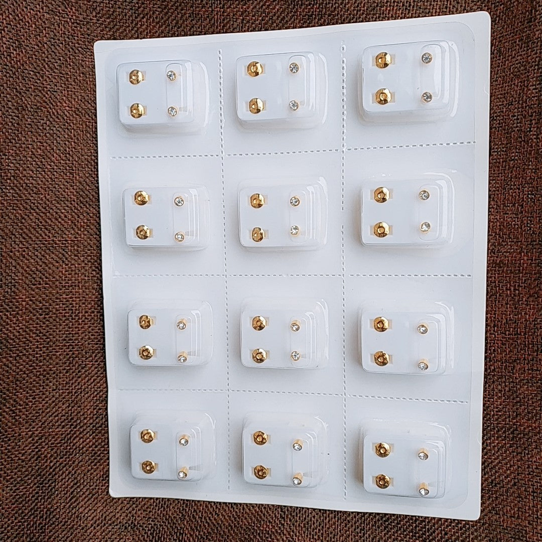 One's Ears Pierced Bullet Special Acrylic Diamond Stud Earrings