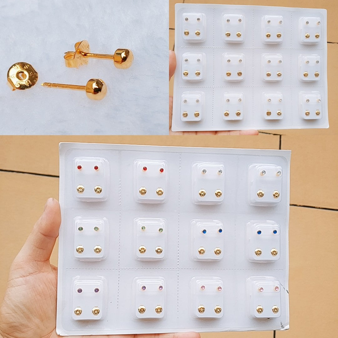 Round Stainless Steel Blister Card Get One's Earrings