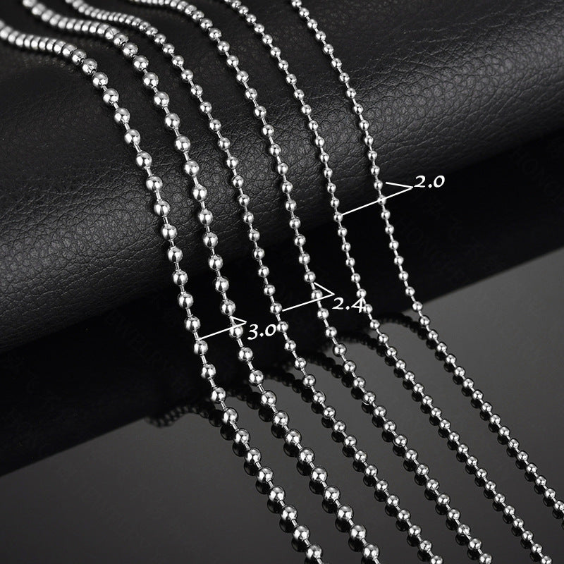 Chain Stainless Steel Fashion Ball Bead Accessories Small Necklaces