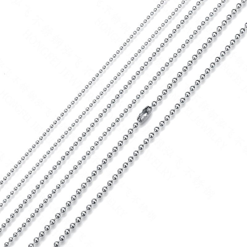 Chain Stainless Steel Fashion Ball Bead Accessories Small Necklaces