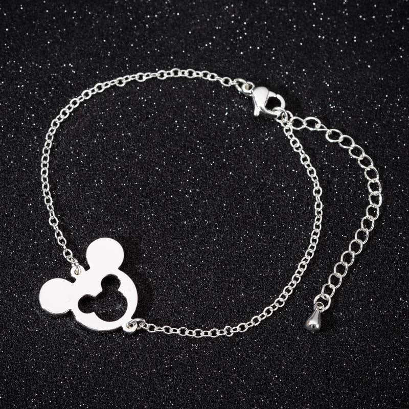 Bijoux Mickey Headwear Bracelets creux en acier inoxydable