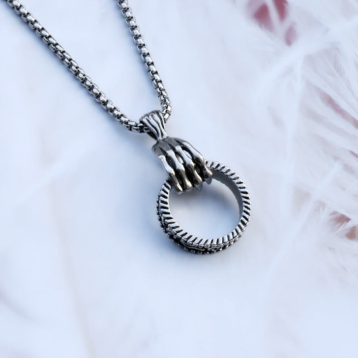 Women's & Men's Titanium Steel Thor Hammer Stainless Viking Necklace