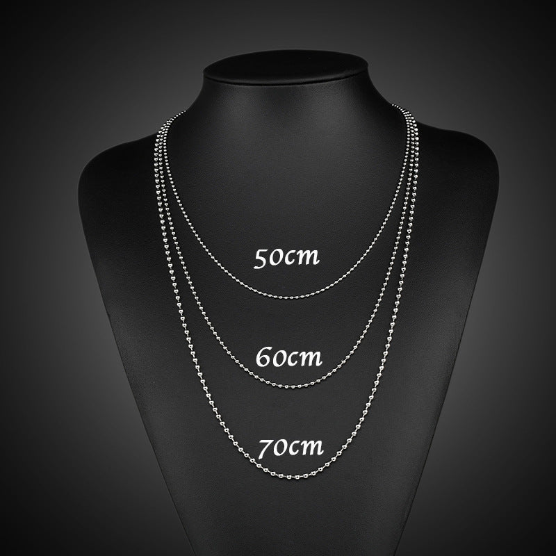 Chain Stainless Steel Fashion Ball Bead Accessories Small Necklaces