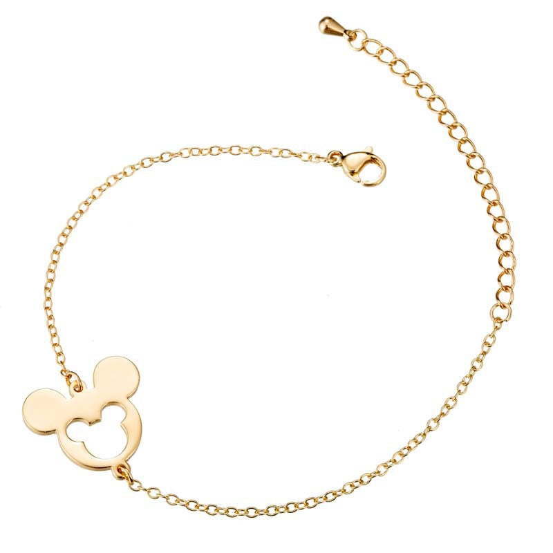 Bijoux Mickey Headwear Bracelets creux en acier inoxydable