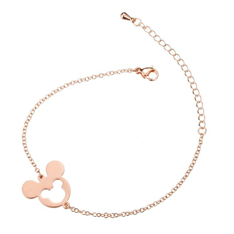 Bijoux Mickey Headwear Bracelets creux en acier inoxydable