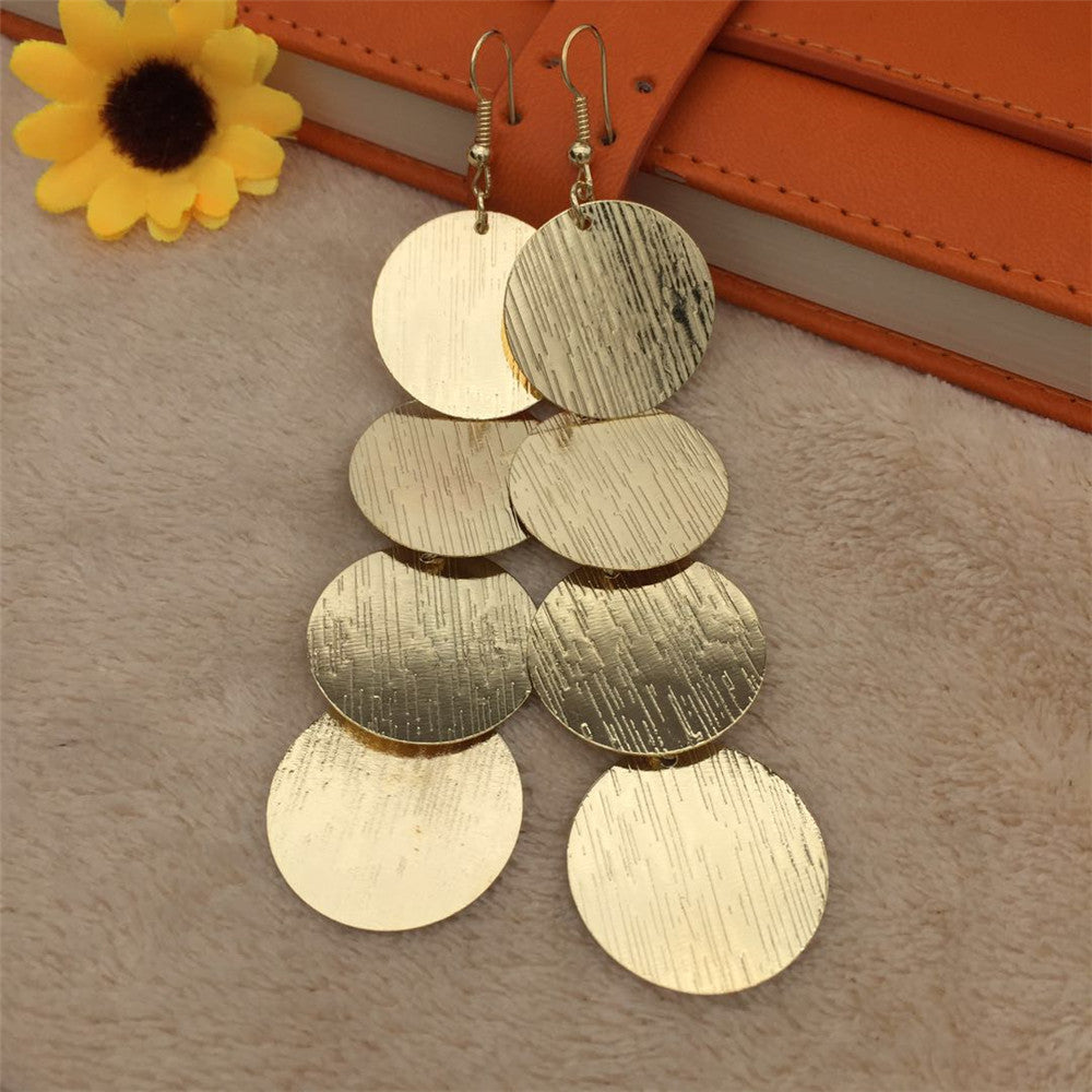 Women's Long Metal Frosted Fashion High Cold Earrings