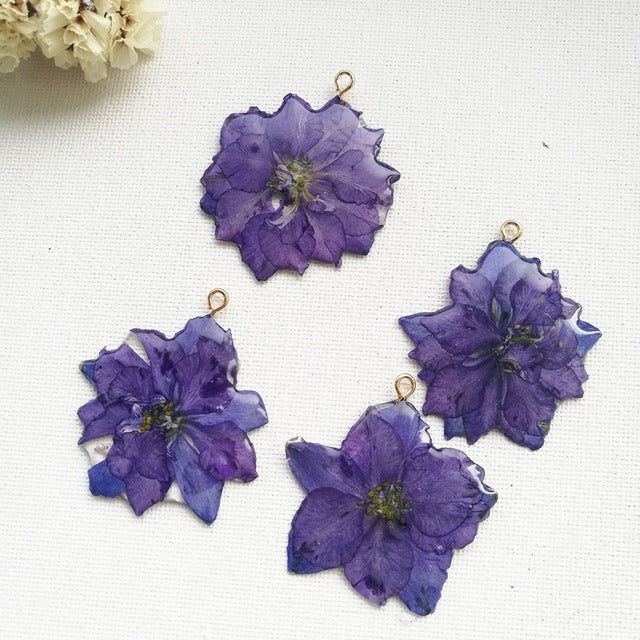 Chrysanthemum Sunflower Rose Handmade Resin Real Earrings