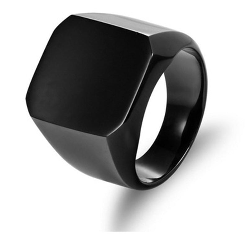 Men's Copper Domineering Business Gold Sier Black Rings