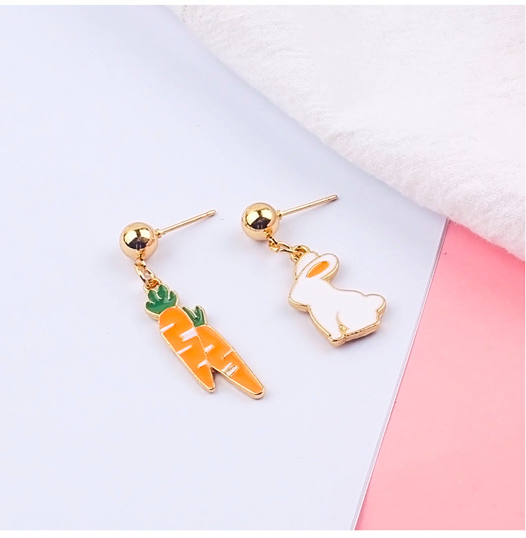 Women's Fresh Yellow Series Pearl Tassel Beautiful Flowers Earrings