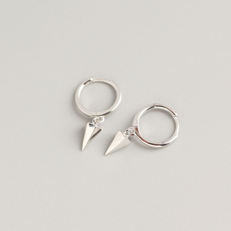 Minimalistische geometrische Ohrringe mit Ohrclips aus Sterlingsilber für Damen