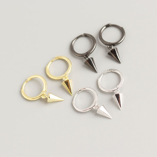 Minimalistische geometrische Ohrringe mit Ohrclips aus Sterlingsilber für Damen