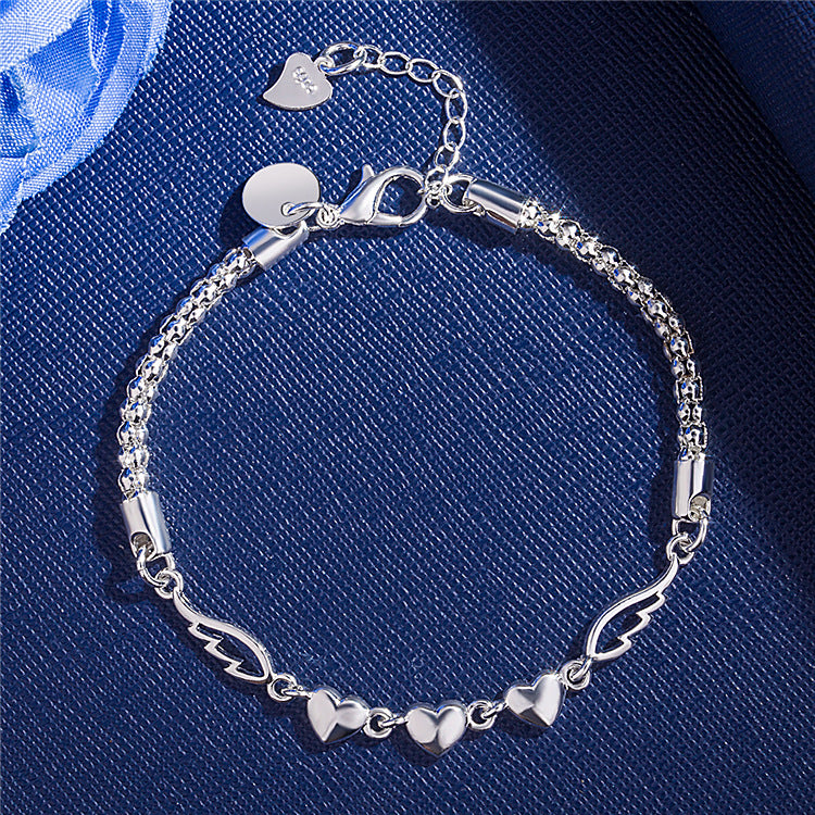 Fashion Ornament Popular Heart Love Angel Wings Bracelets