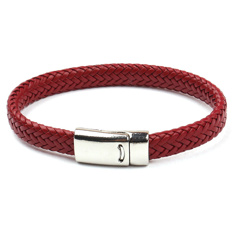 Korean Genuine Leather Couple Fashion Punk Bracelets