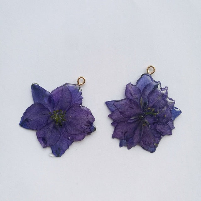 Chrysanthemum Sunflower Rose Handmade Resin Real Earrings