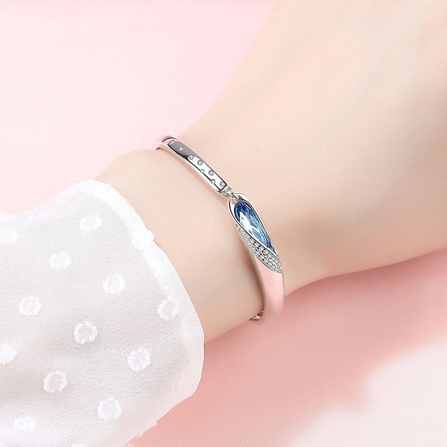 Women's Sterling Sier Twee Constellation Crystal Jewelry Ornament Bracelets