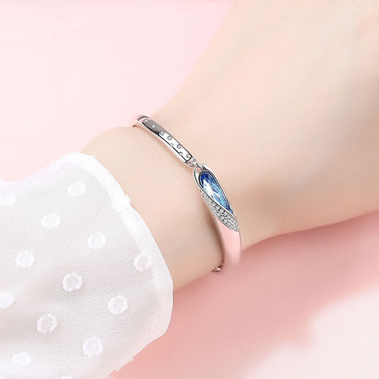 Damen-Armbänder aus Sterlingsilber mit Sternbild-Kristallschmuck und Ornamenten