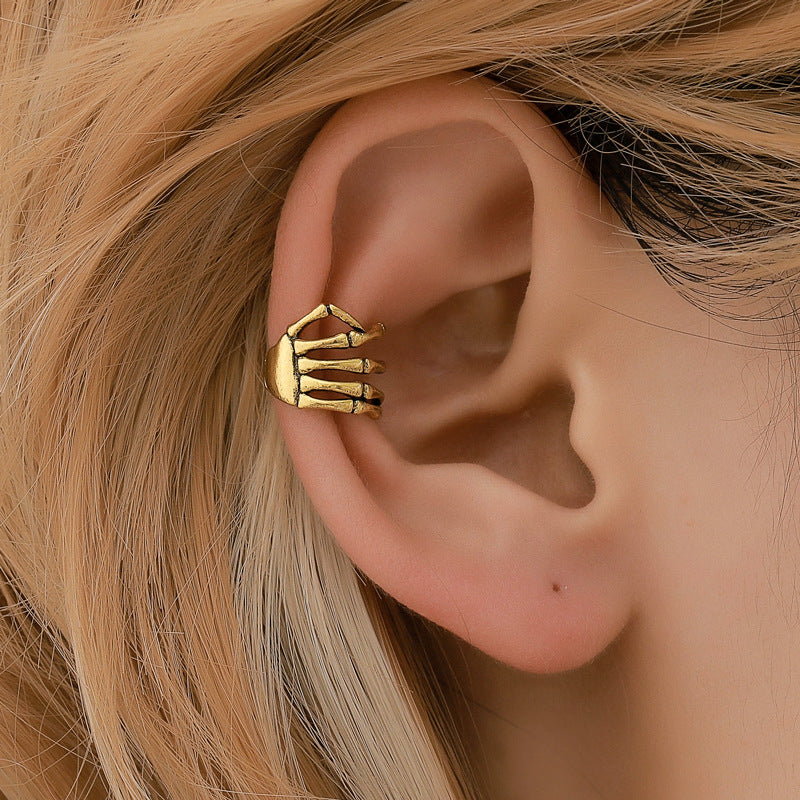 Fashion Unique Punk Style Skull Spine Ear Clip