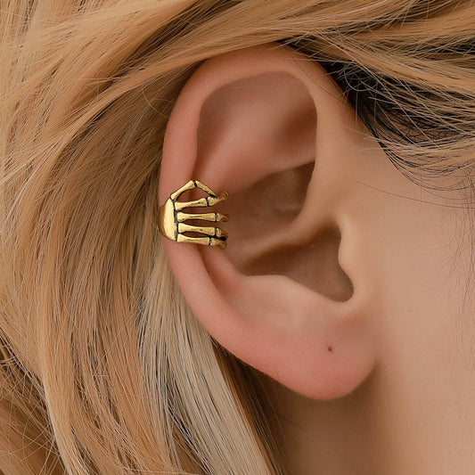Fashion Unique Punk Style Skull Spine Ear Clip