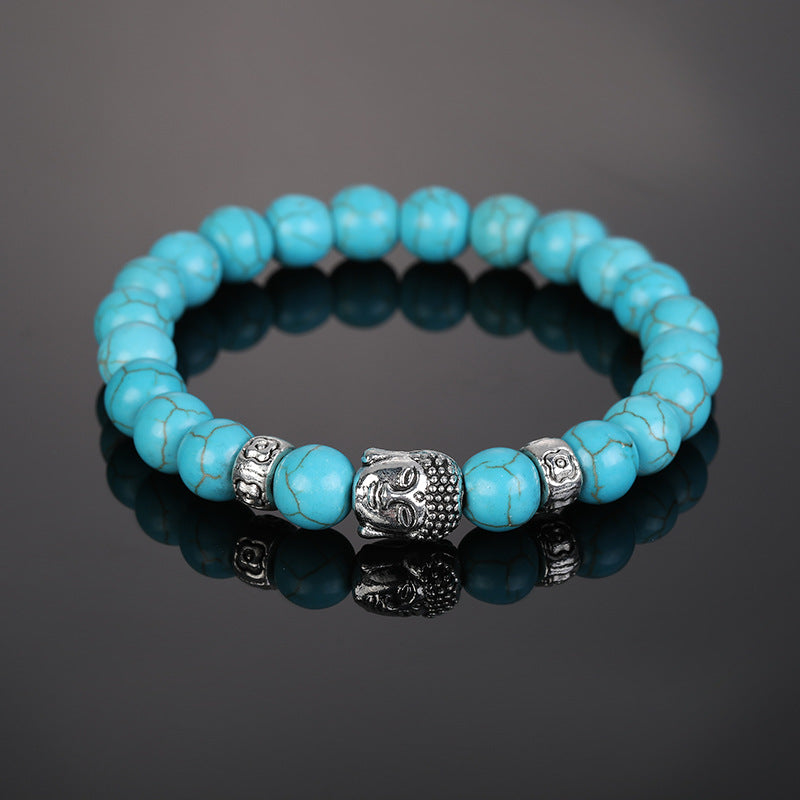 Personalized Creative White Turquoise Ornament Volcanic Bracelets