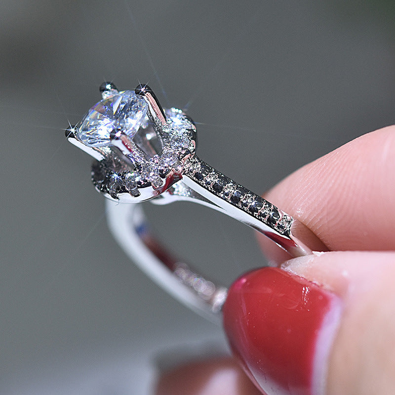 Mariage de carat de mode de zircon artificiel des femmes pour des anneaux