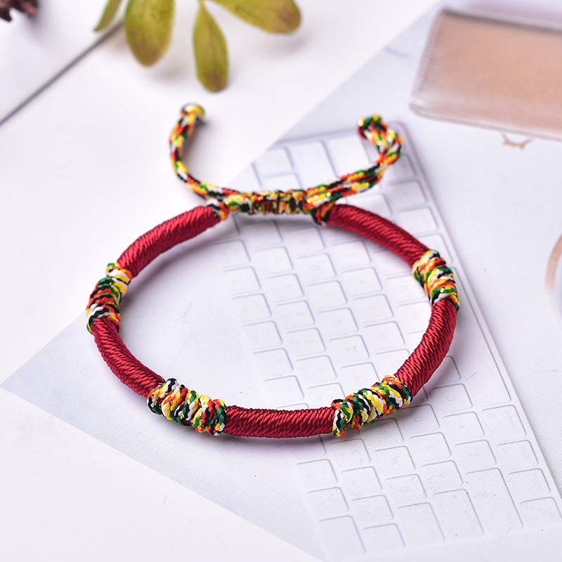 Handmade Woven Jin Gang Knot Life Bracelets