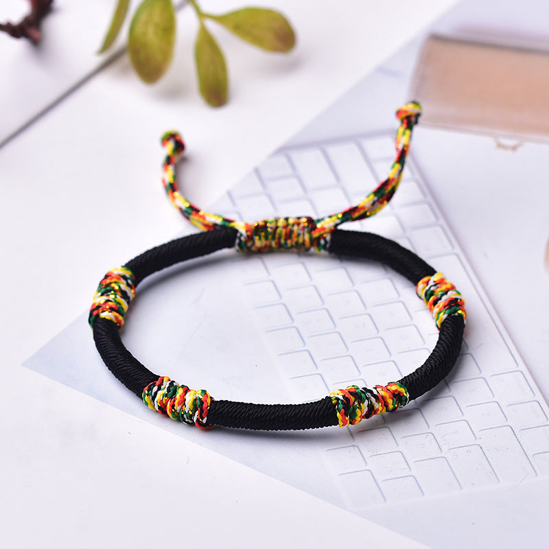 Handmade Woven Jin Gang Knot Life Bracelets