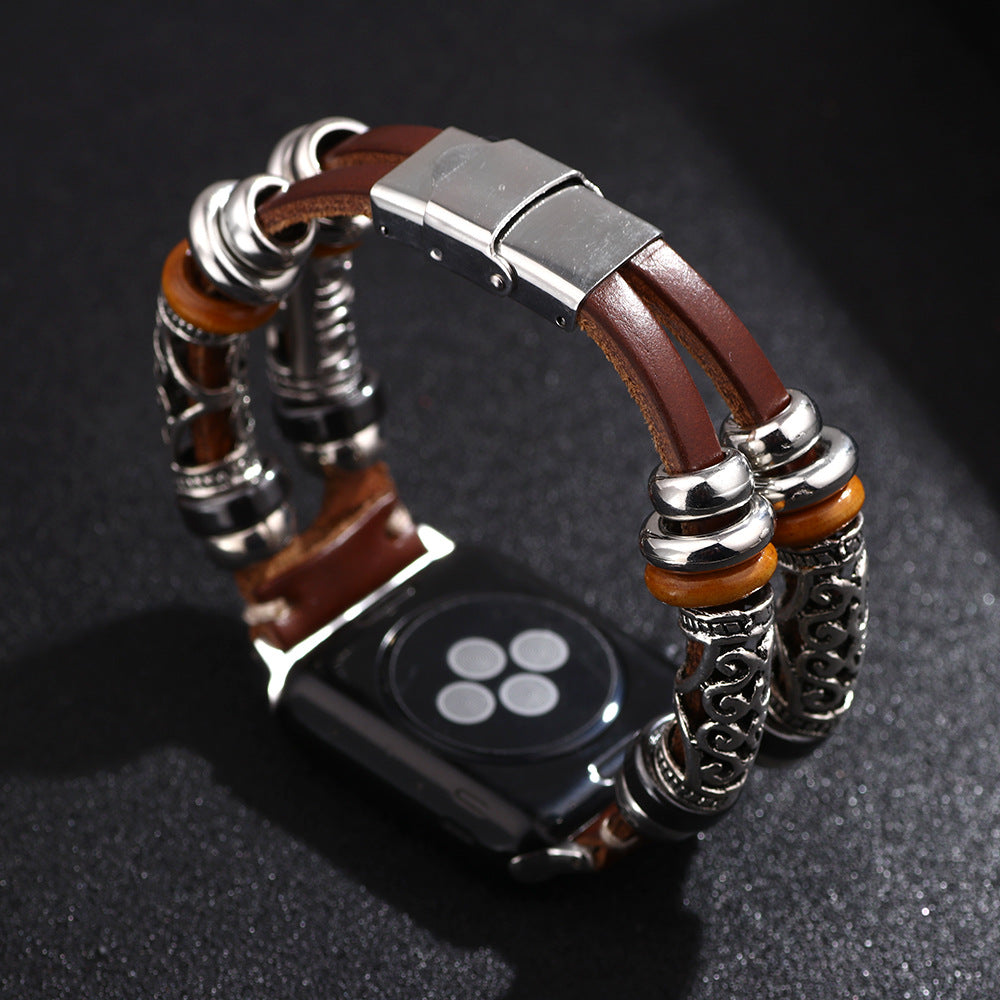 For Strap Leather Apple Watch Smart Bracelets