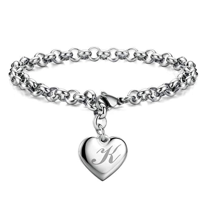 Creative Love Heart-shaped English Letter Ornament Bracelets