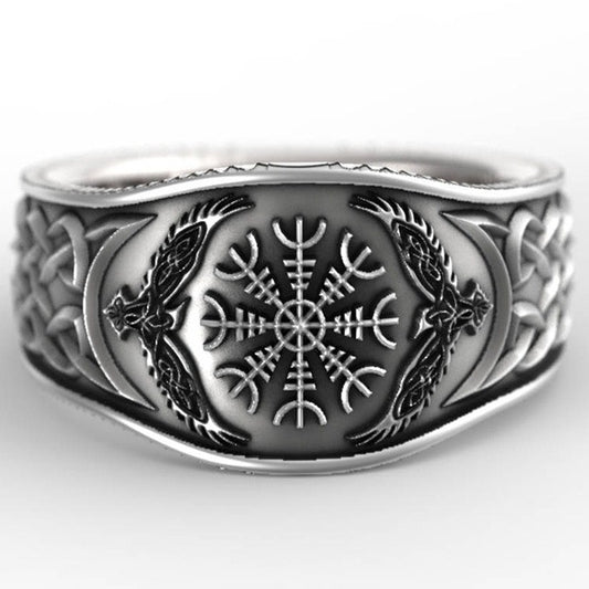 Men's Story Viking Compass Retro Iti Plated Rings