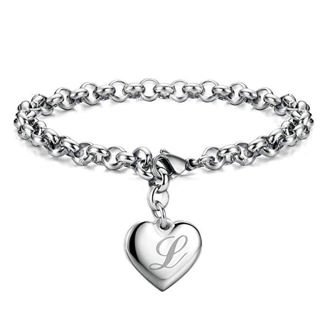 Creative Love Heart-shaped English Letter Ornament Bracelets