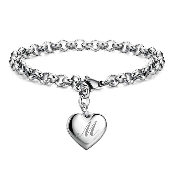 Kreative Liebe herzförmige englische Buchstaben-Ornament-Armbänder