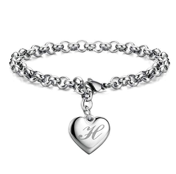 Kreative Liebe herzförmige englische Buchstaben-Ornament-Armbänder