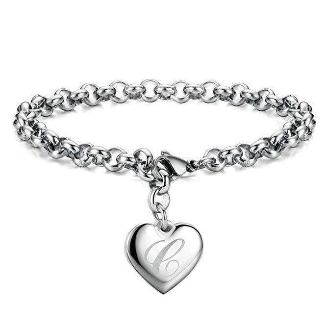 Creative Love Heart-shaped English Letter Ornament Bracelets