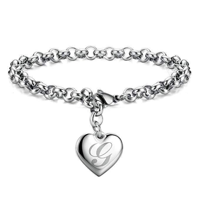 Creative Love Heart-shaped English Letter Ornament Bracelets